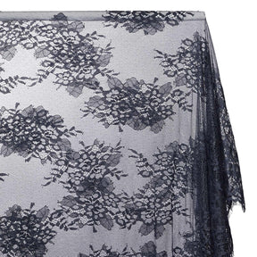 Leafy Chantilly Lace Fabric SV582676 Navy Blue Image A1