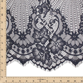 Leafy Chantilly Lace Fabric SV582676 Navy Blue Image A9