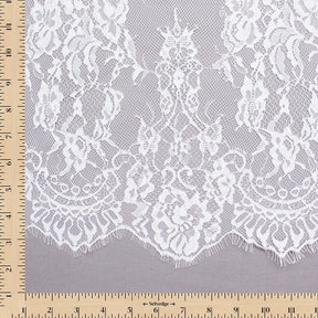 Garden Chantilly Lace Fabric SV582677 White Image A9