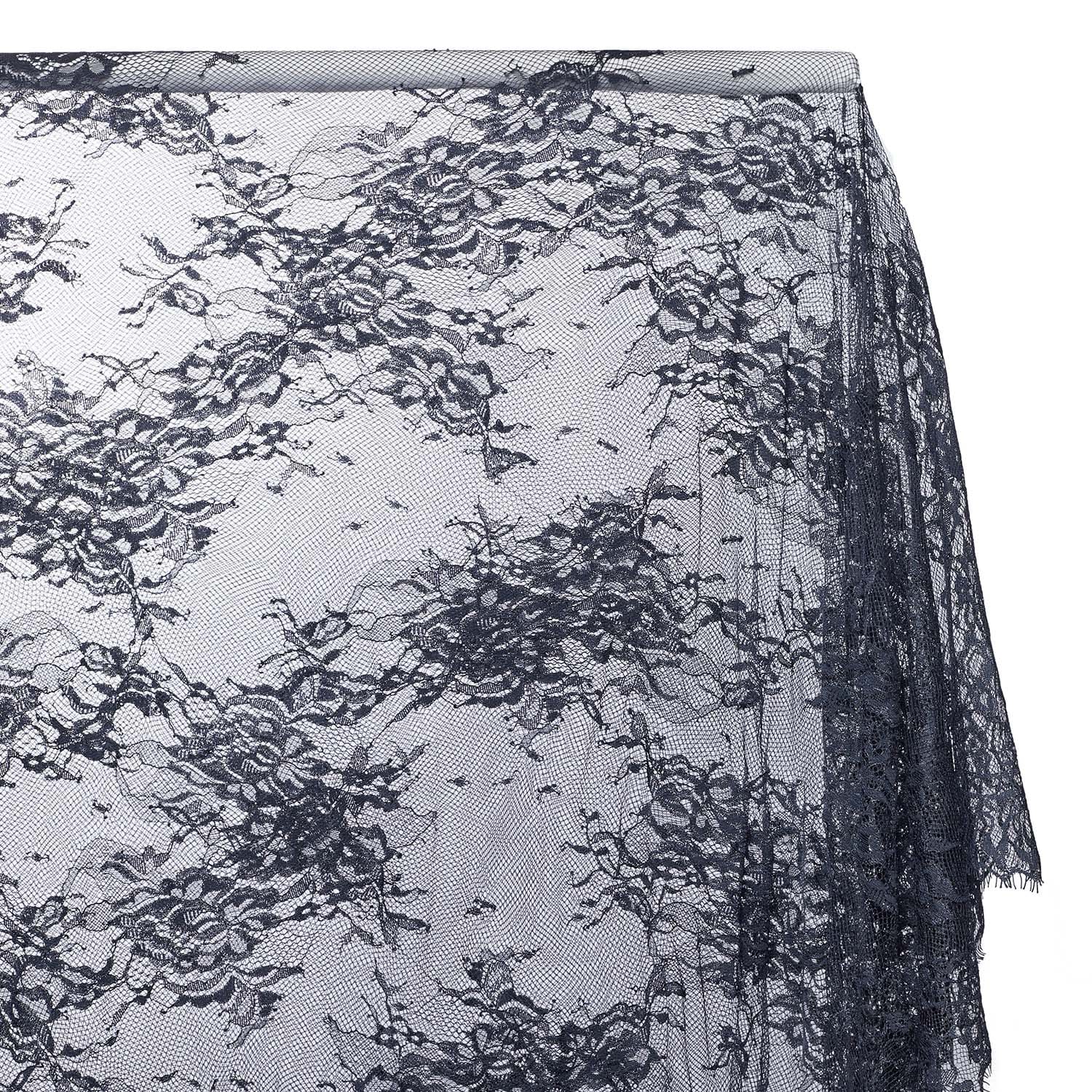 Garden Chantilly Lace Fabric SV582683 Navy Blue Image A1