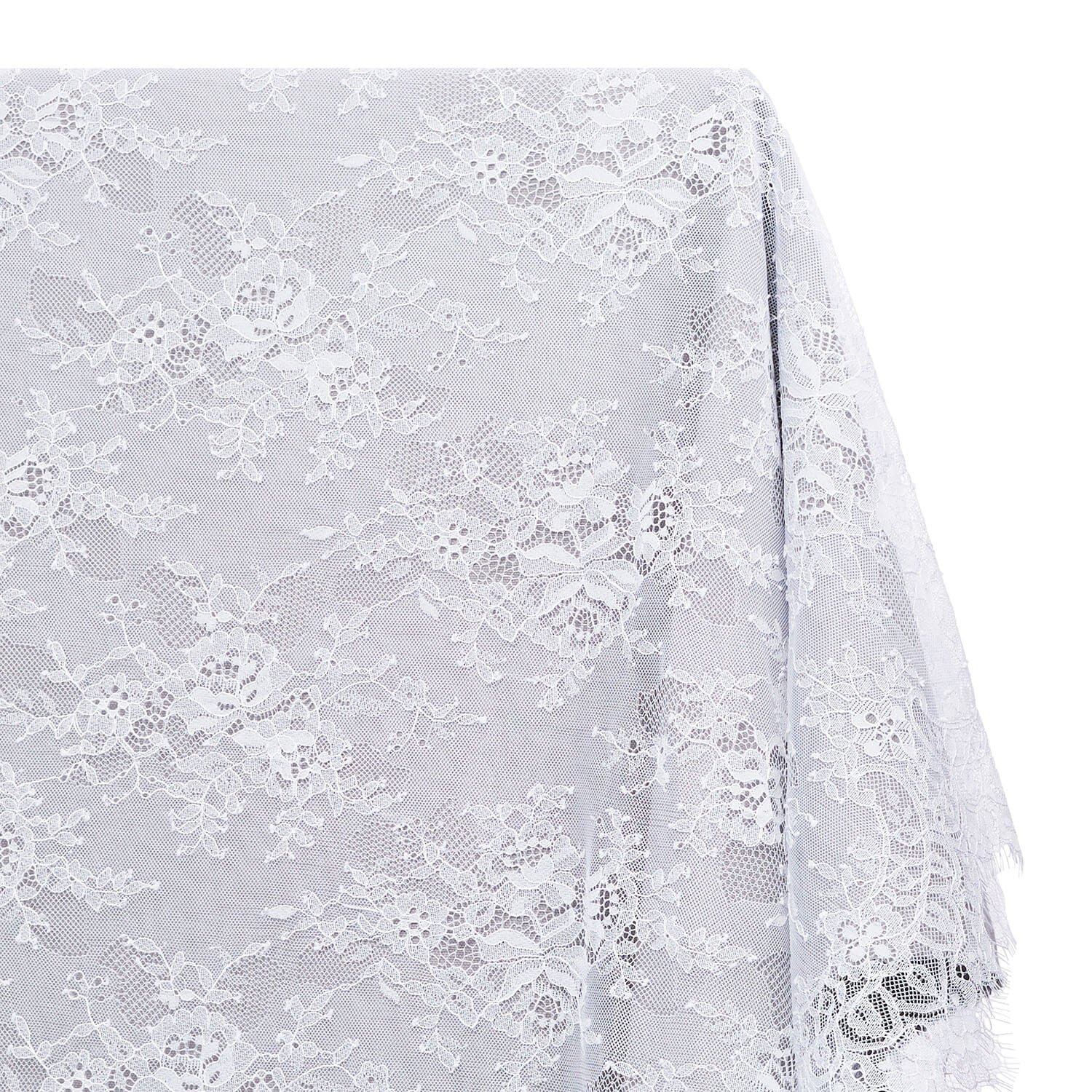 Bouquet Chantilly Lace Fabric SV582684 White Image A1