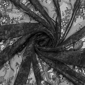Bouquet Chantilly Lace Fabric SV582685 Black Image A2