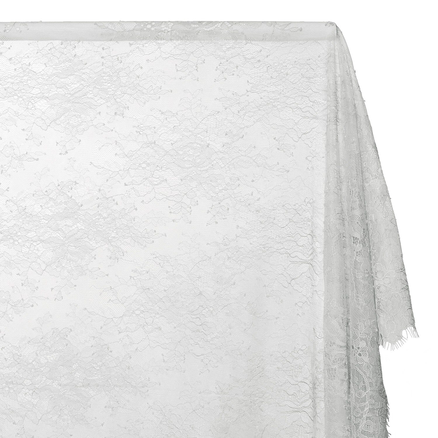 Bouquet Chantilly Lace Fabric SV582688 Silver Image A1