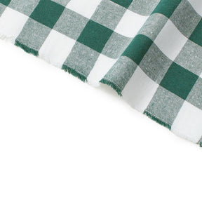 Gingham 1 Inch Check Yarn Dyed Broadcloth Fabric SV582699 Hunter Green / White Image A3