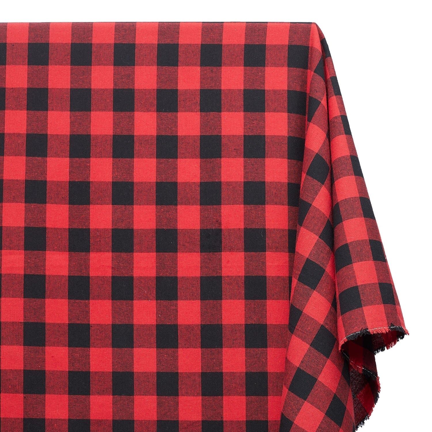Gingham 1 Inch Check Yarn Dyed Broadcloth Fabric SV582700 Red / Black Image A1