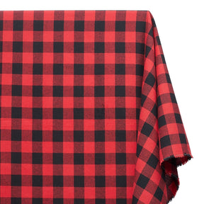 Gingham 1 Inch Check Yarn Dyed Broadcloth Fabric SV582700 Red / Black Image A1