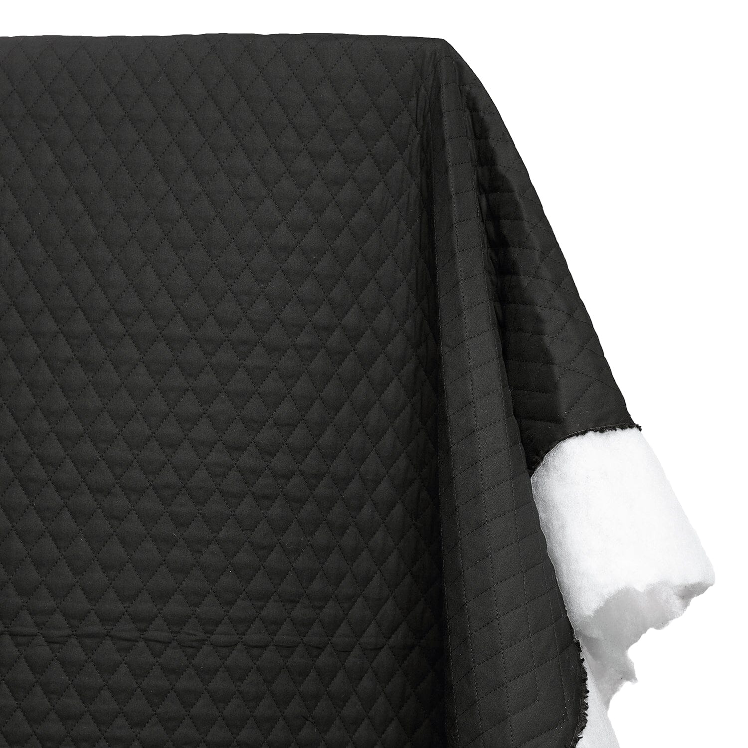 Double Faced Quilted Cotton Broadcloth with Batting SV582704 Black Image A1