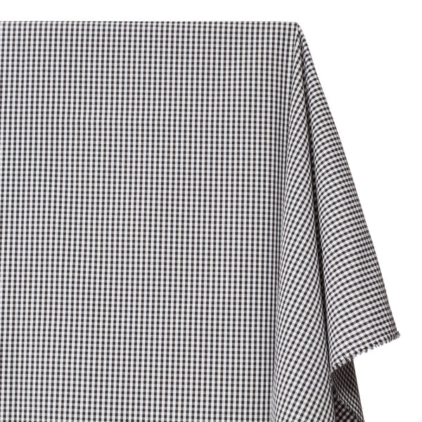 1/8 Inch Gingham Check Polyester Cotton Poplin Fabric SV582933 White / Black Image A1