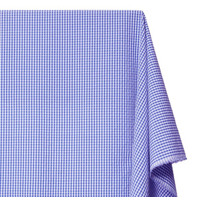 1/8 Inch Gingham Check Polyester Cotton Poplin Fabric SV582934 Royal Blue / White Image A1