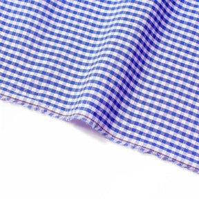 1/8 Inch Gingham Check Polyester Cotton Poplin Fabric SV582934 Royal Blue / White Image A3