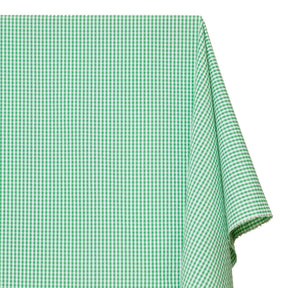 1/8 Inch Gingham Check Polyester Cotton Poplin Fabric SV575732 Kelly Green / White Image A1