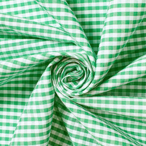 1/8 Inch Gingham Check Polyester Cotton Poplin Fabric SV575732 Kelly Green / White Image A2