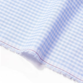 1/8 Inch Gingham Check Polyester Cotton Poplin Fabric SV582944 Light Blue / White Image A3