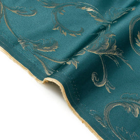 Extra Wide Vine Upholstery Jacquard Fabric SV583033 Teal Gold Image A3