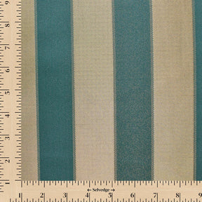 Extra Wide Striped Upholstery Jacquard Fabric SV583035 Teal / Gold Image A9