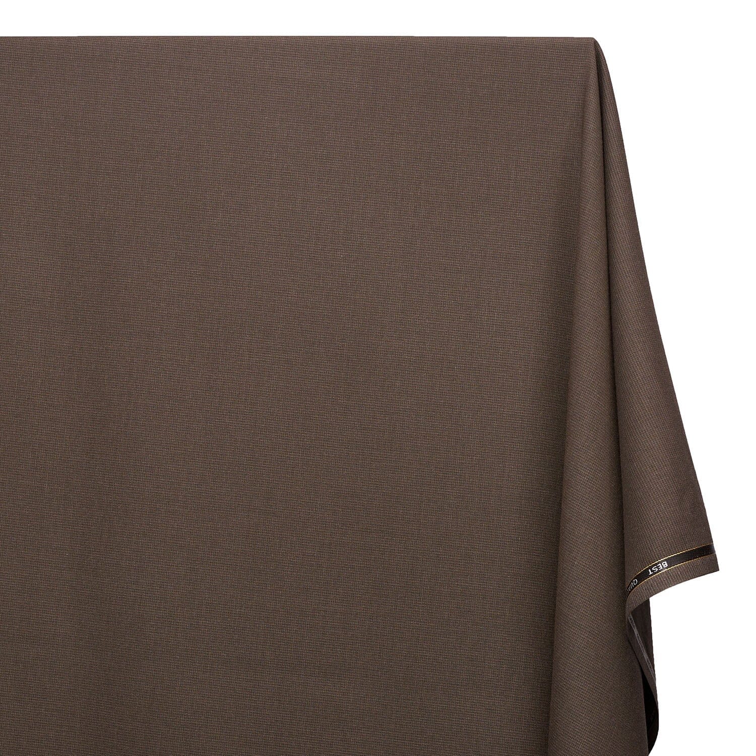 Nailhead Stretch Polyester Viscose Wool-Look Suiting Fabric SV583332 Brown Image A1