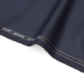 Pinstripe Stretch Polyester Viscose Wool-Look Twill Suiting Fabric SV583334 Navy Blue Image A3