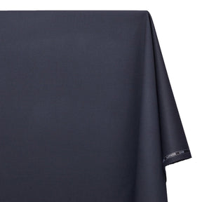 Pinstripe Stretch Polyester Viscose Wool-Look Twill Suiting Fabric SV583334 Navy Blue Image A1