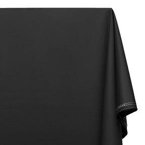 Pinstripe Stretch Polyester Viscose Wool-Look Twill Suiting Fabric SV583335 Black Image A1