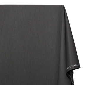 Pinstripe Stretch Polyester Viscose Wool-Look Twill Suiting Fabric SV583336 Charcoal Image A1