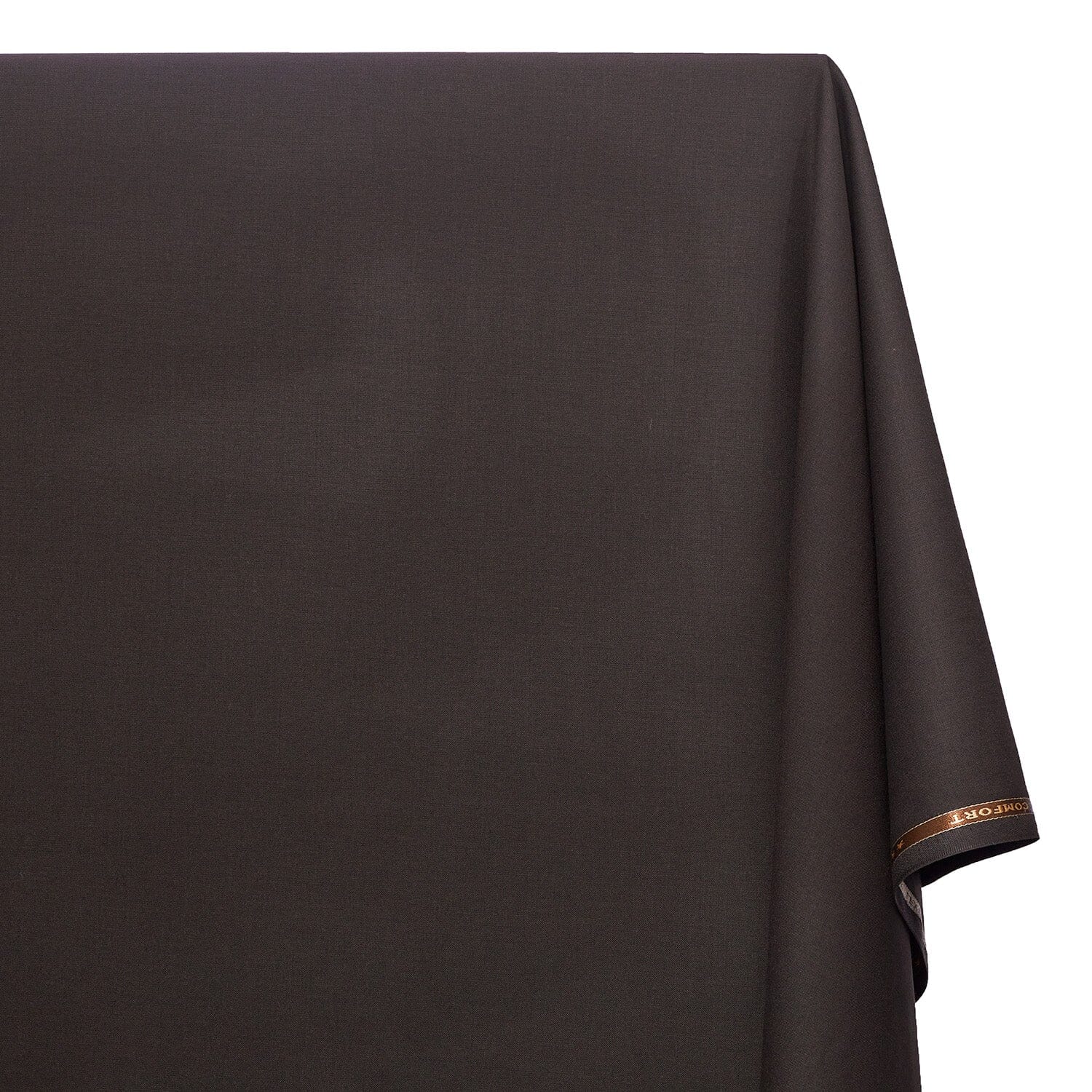 Stretch Polyester Viscose Linen-Look Suiting Fabric SV583337 Brown Image A1