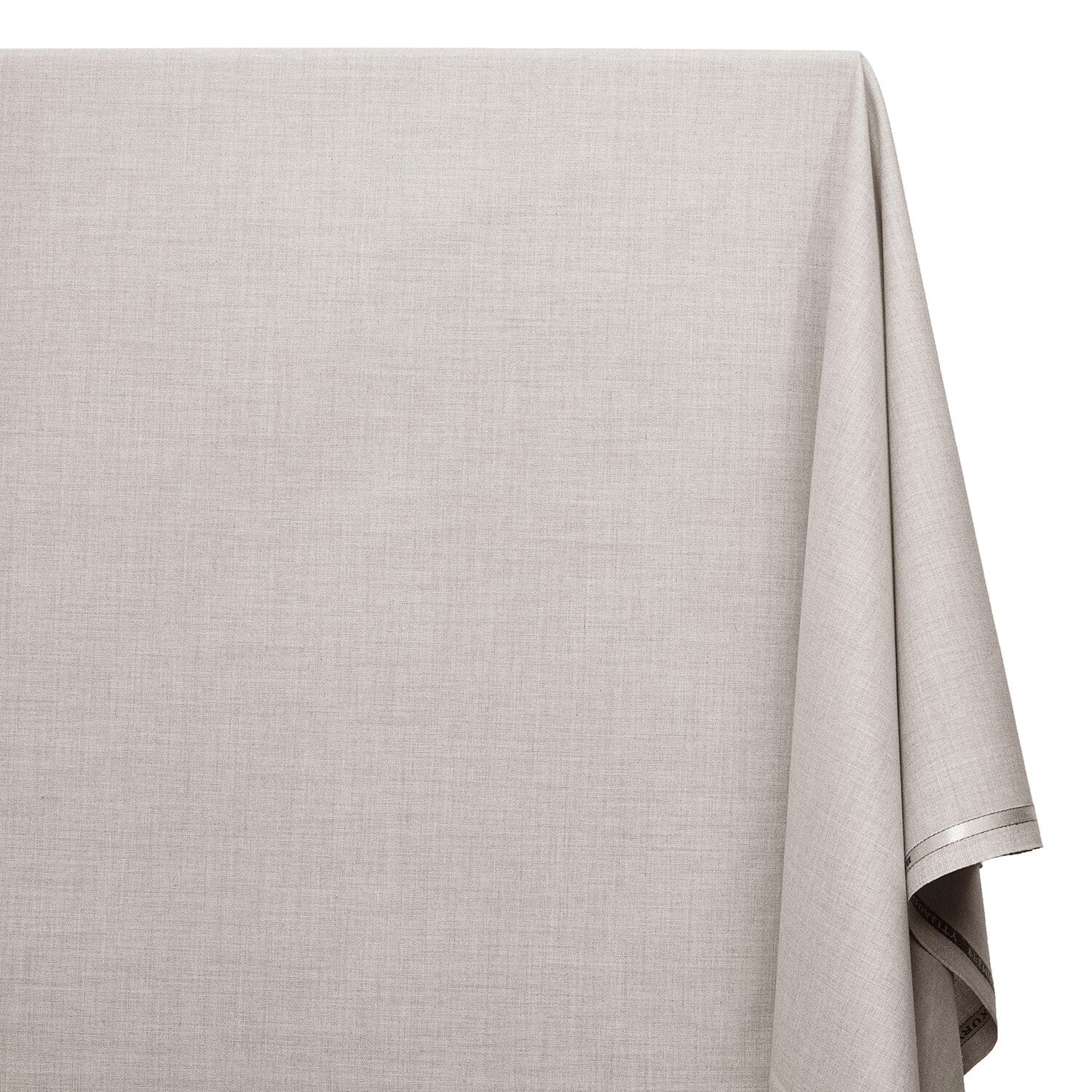 Stretch Polyester Viscose Linen-Look Suiting Fabric SV583340 Heathered Grey Image A1