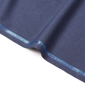 Stretch Polyester Viscose Linen-Look Suiting Fabric SV583337 Blue Image A3