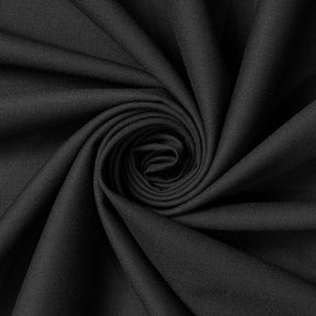 Stretch Polyester Viscose Linen-Look Suiting Fabric SV583342 Black Image A2