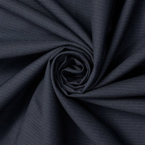 Pinstripe Polyester Viscose Wool-Look Suiting Fabric SV583344 Navy Blue Image A2