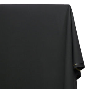 Pinstripe Polyester Viscose Wool-Look Suiting Fabric SV583345 Black Image A2