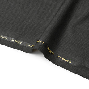 Pinstripe Polyester Viscose Wool-Look Suiting Fabric SV583347 Charcoal Image A3