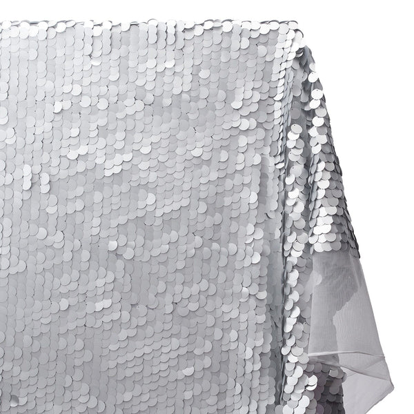 Paillette Circle Sequins On Mesh Fabric SV570758 Silver Image A1