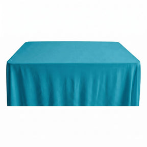 Rayon Challis Rectangular Table Cloth Covers Turquoise Image 1