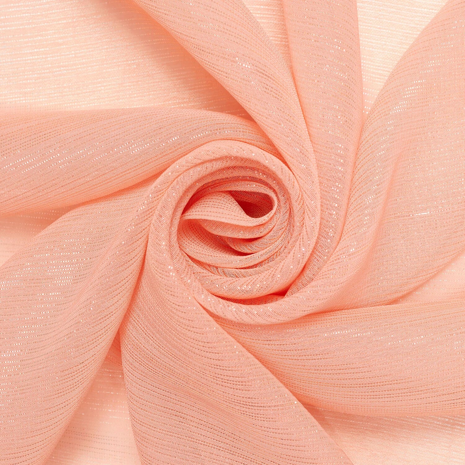 Zari Metallic Chiffon Jacquard Fabric SV578223 Peach A2