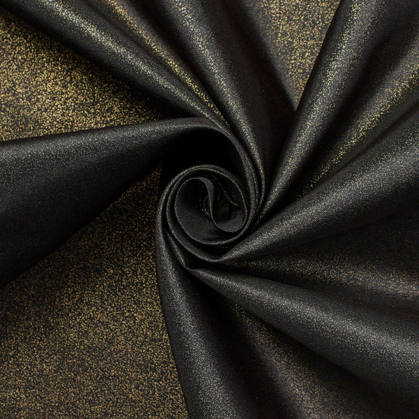 Gold Glitter On Black Taffeta