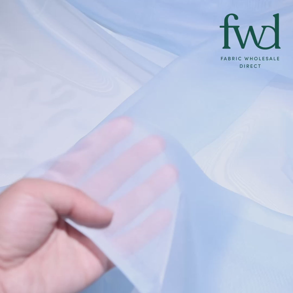 Sheer Voile (118 Inch) Fabric Light Blue Video|SV570958