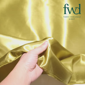 Polyester Charmeuse Satin (58/60 Inch) Fabric Olive Video|SV571226