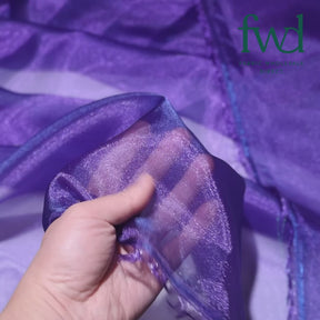 Crystal Organza (59/60 Inch) Fabric Deep Purple Video|SV571279