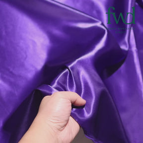 Polyester Charmeuse Satin (58/60 Inch) Fabric Purple Video|SV571250