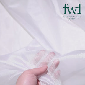 Crystal Organza (59/60 Inch) Fabric White Video|SV571254