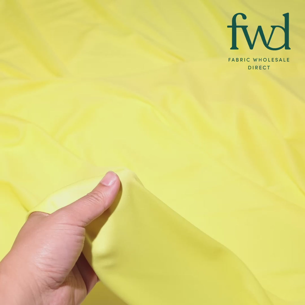 Polyester Interlock Knit Lining Fabric Neon Yellow Video|SV574591