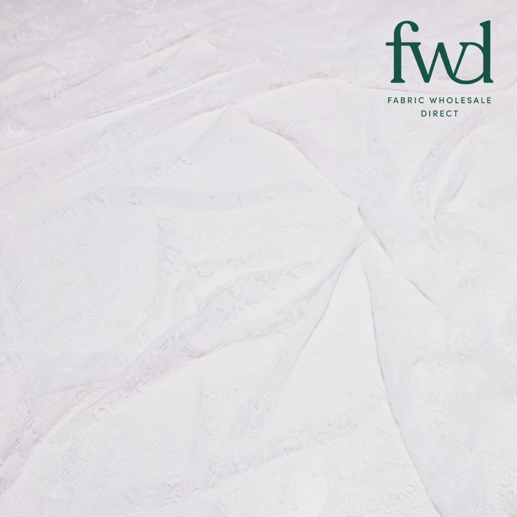 Vine Chantilly Lace Fabric Silver Video|SV582667