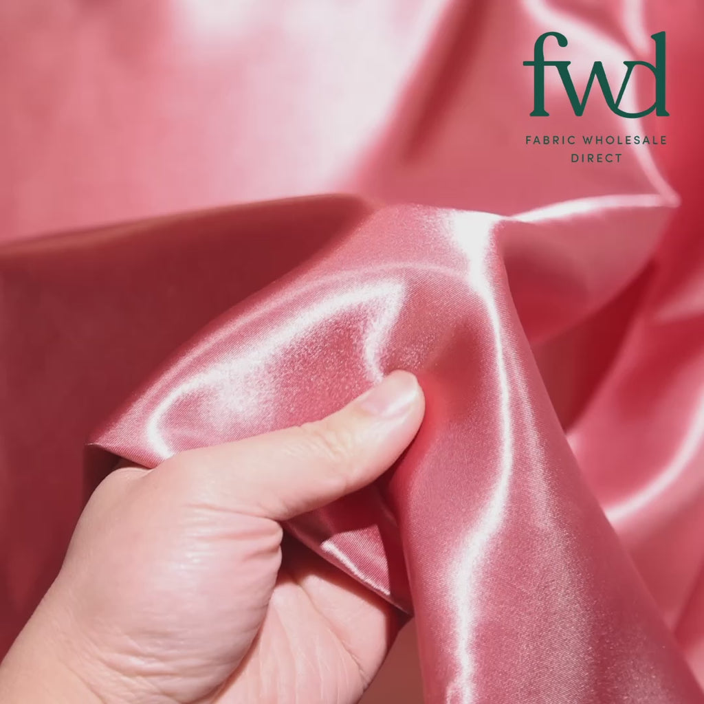 Polyester Charmeuse Satin (58/60 Inch) Fabric Dusty Rose Video|SV571219