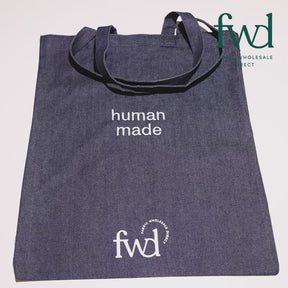 Blue Denim (10 oz) "Human Made" Reusable Tote Bag