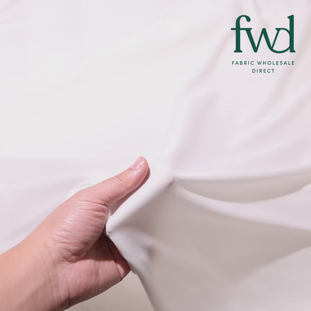 Polyester Interlock Knit Lining Fabric Off White Video|SV576833