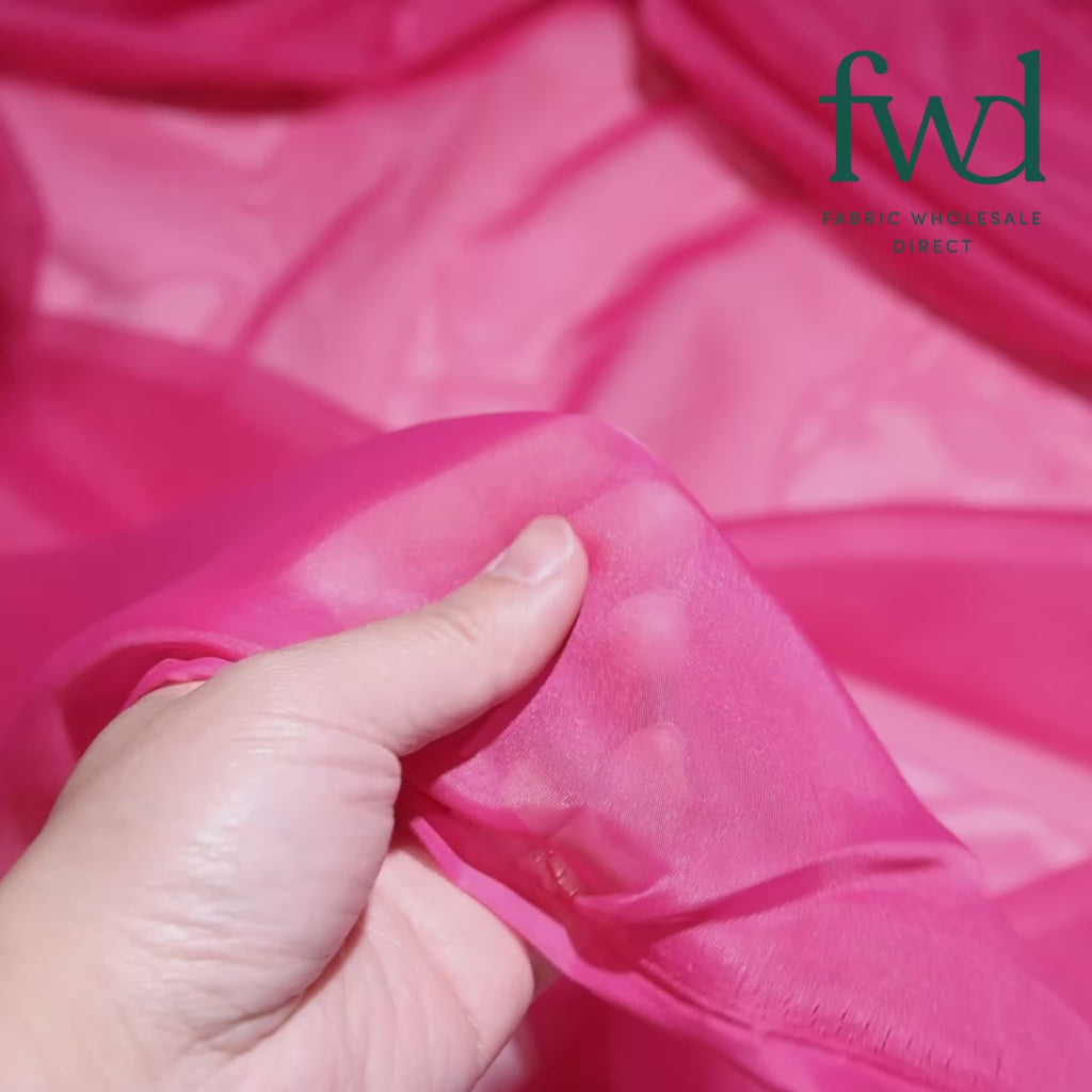 Sheer Voile (118 Inch) Fabric Fuchsia Video|SV570977