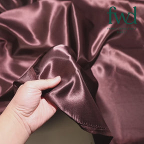 Polyester Charmeuse Satin (58/60 Inch) Fabric Brown Video|SV571251