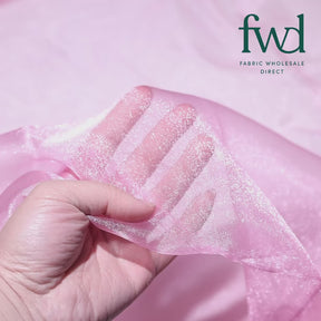 Crystal Organza (59/60 Inch) Fabric Pink Video|SV571258