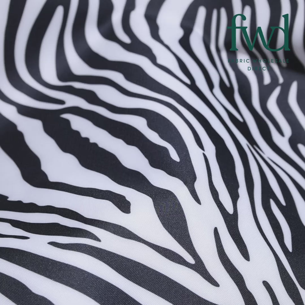 Ottertex Waterproof Canvas Zebra Print Fabric Video|SV570294