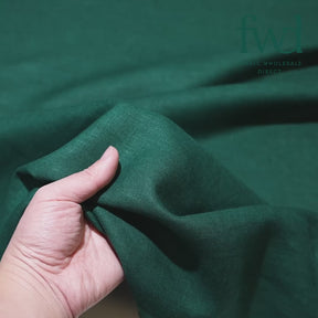 Yorkshire Natural Linen Fabric Hunter Green Video|SV577871